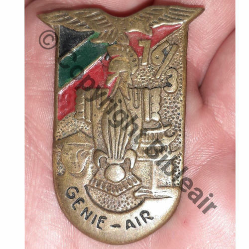 NH  LAOS 3eCIE 76eBAT GENIE LEGION CIE MIXTE GENIE AU LAOS Noir-Vert-Rouge Ecrit fine  SM Bol Dos lisse irreg Src.lebatoche 499EurInv 